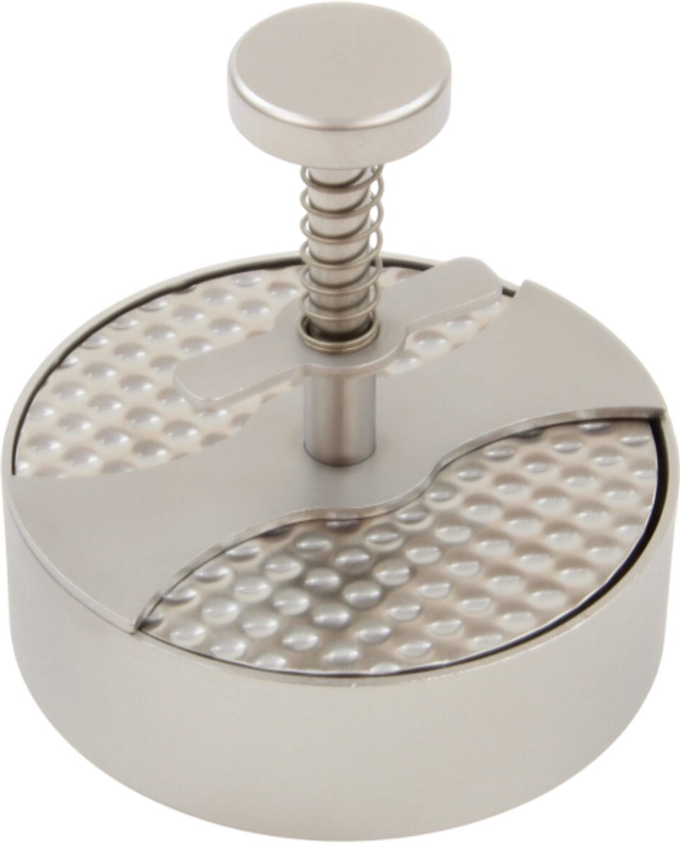 Hamburgerpers RVS professioneel - rond 10 cm