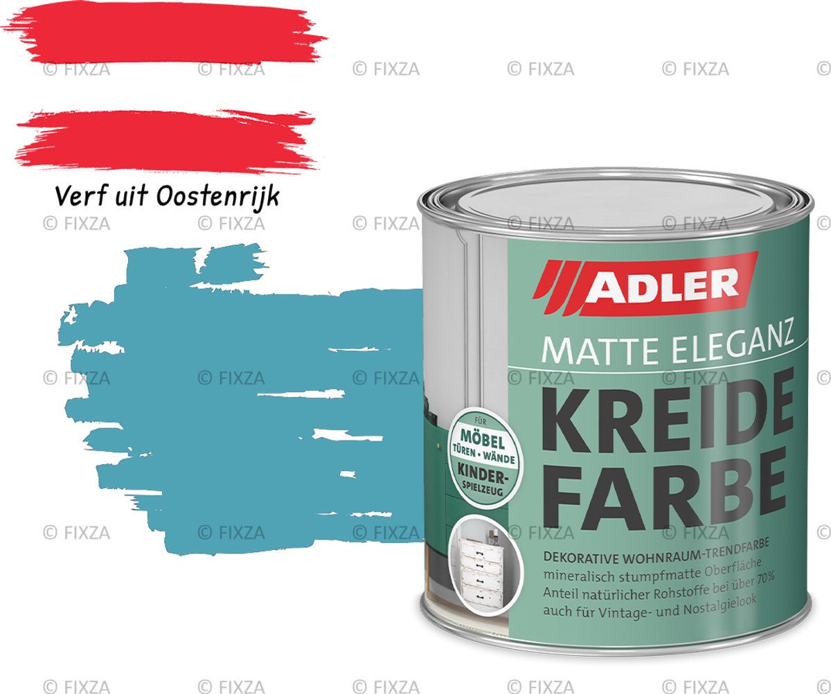 ADLER Vivido Krijtverf – Gletsjerspleet – Duurzame matte verf voor hout, meubels, deuren, metaal en kunststof – 375 ml