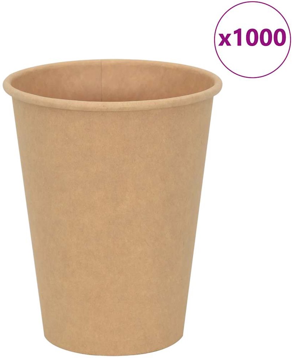 vidaXL - Papieren - koffiekopjes - 1000 - st - 12oz - 300 - ml - bruin