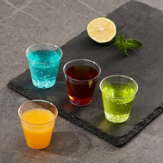 MATANA 300 Hard Plastic Shotglaasjes, Transparante Shotglazen (30ml) - Borrelglaasjes voor Bruiloften, Verjaardagen, Kerst & Feesten - Stevig & Herbruikbaar