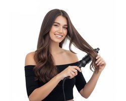 La Nou® Thermal Brush - Krul Borstel en Stijl Borstel - Normaal haar - 2 Warmtestanden 160-185 graden - Fohn Borstel - Keramische Warmte Borstel - Krullenborstel - Hot Brush - Hitte Borstel - 40mm - Zwart - Bounce Curl Brush hot Brush