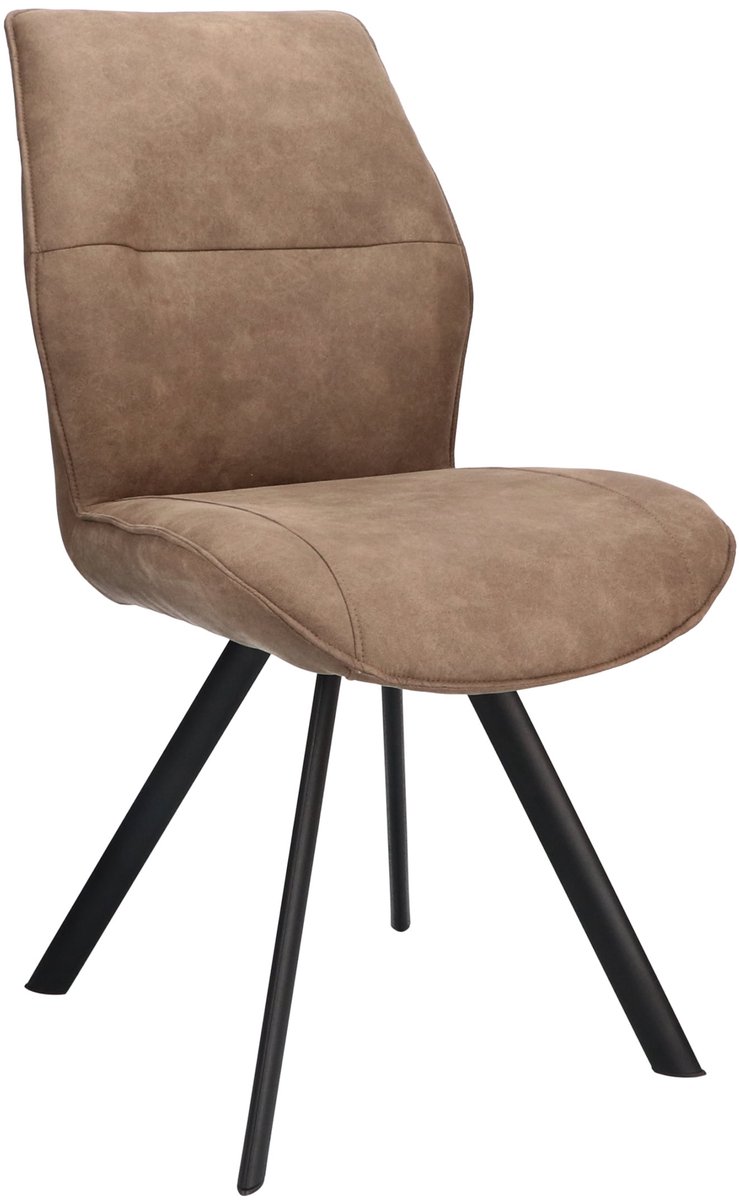 Icon Living - Stoel Jadie - Stof Cowboy Stone - Leg Black