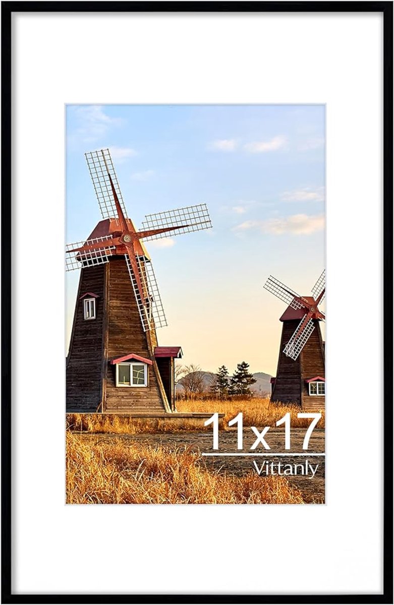 Homaxy-Fotolijst - Modern - Fotomaat - 11x17inch(28x43 cm) - Zwart