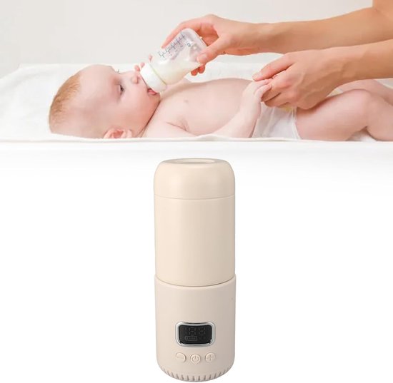 Draagbare Flessenwarmer, 400 Ml 10000 Mah USB Oplaadbare Snelle Verwarming Melkverwarmer Draadloze Flessenwarmer Onderweg USB-flessenwarmer voor Moedermelk van Merkloos — afbeelding 4