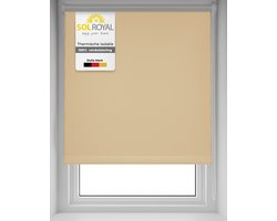 Sol Royal SolReflect T42 Thermisch rolgordijn verduisterend 80x160 cm creme - Gordijn voor Ramen Deuren met zilver coating - zonder boren