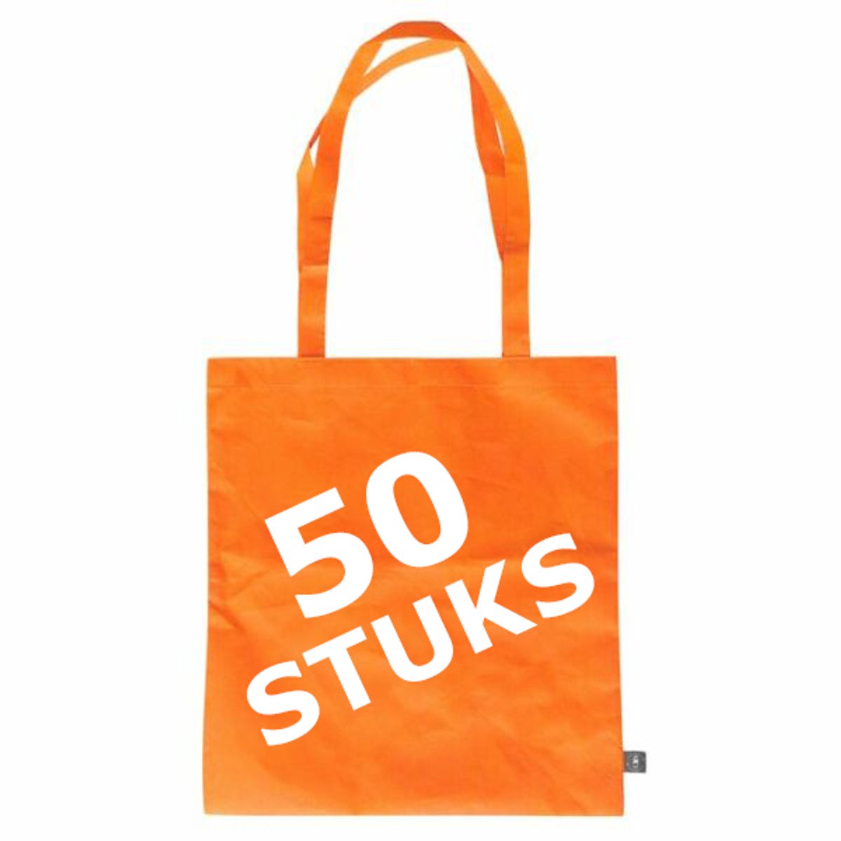50 stuks - Sterke Draagtas - RPET Non Woven - Oranje