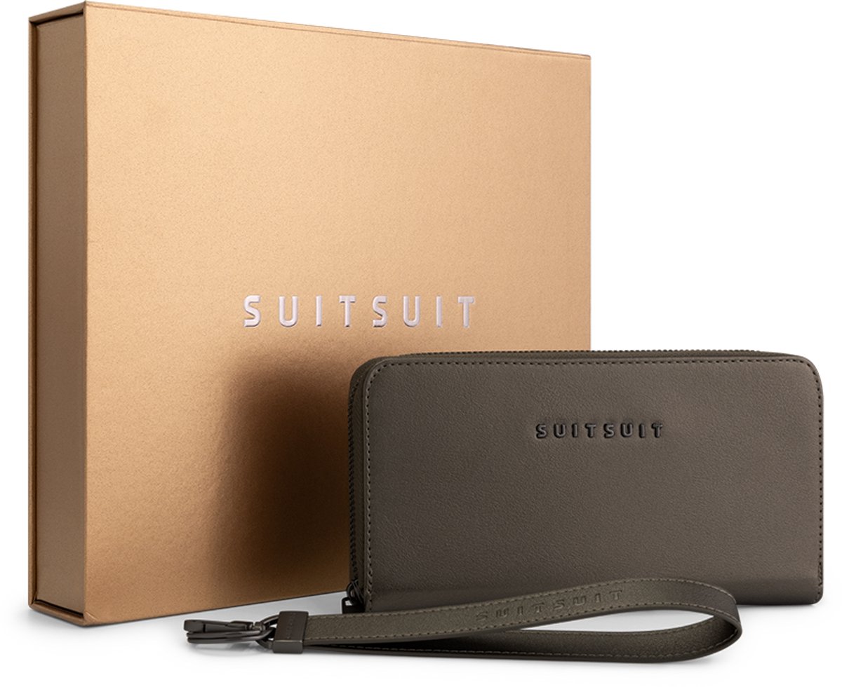 SUITSUIT Portemonnee Dames Giftset - Clutch - Pasjes Houder - Reis Portefeuille - Corinthian Bronze