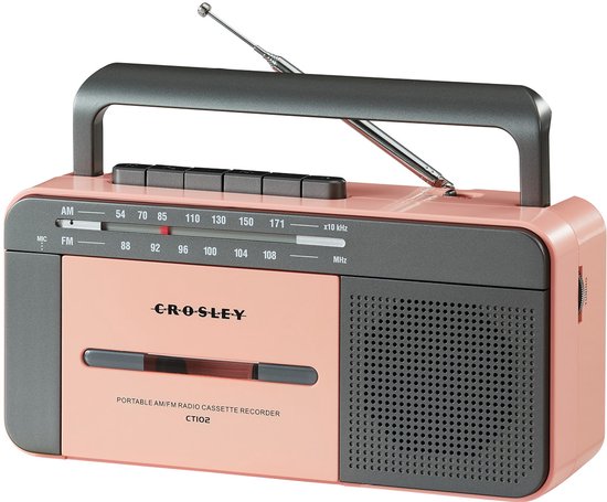 Crosley CT102A - Cassettespeler - Rosé goud & Grijs