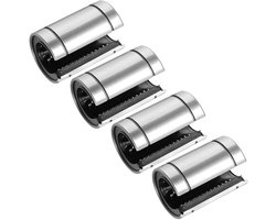JHubers Goods - Lineaire kogellagers 25 mm x 40 mm x 59 mm - Set van 4 - Voor CNC, verpakkingsmachines, 3D-printers - Duurzame stalen glijlagers