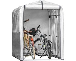 Fietsenstalling - Fietsenberging - Fietsenhok - Waterdicht - Opbouwbaar - Aluminium Frame - Inclusief Stormankers - 120 x 163 x 176 cm
