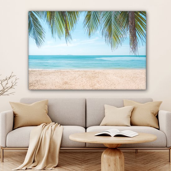 Peintures sur Toile Plage - Palmier - Thaïlande - 120x80 cm - Décoration murale
