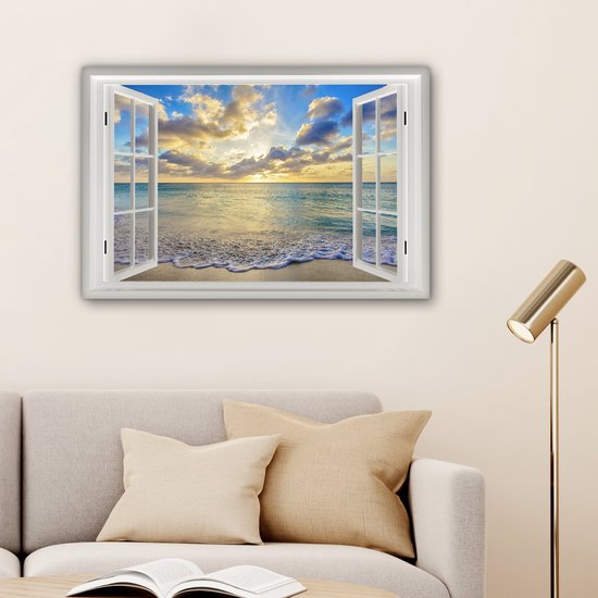 Peintures sur toile See Through - Water - Mer - 90x60 cm - Décoration murale