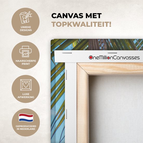 Tableau sur toile Plage - Palmier - Thaïlande - 120x80 cm - Décoration murale