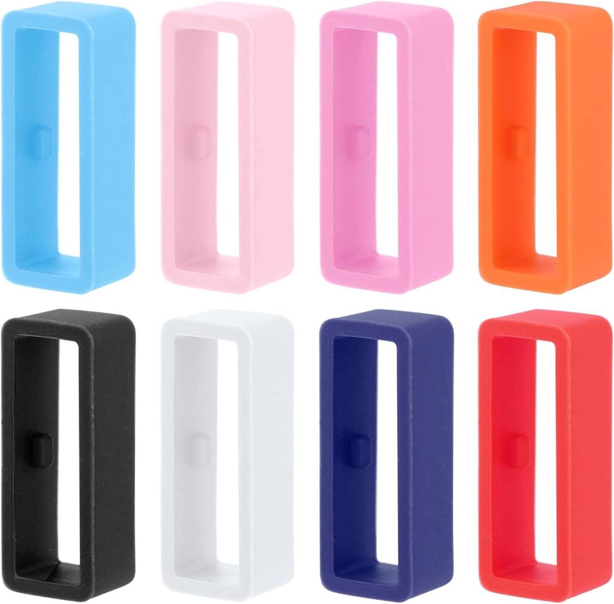 JHubers Goods - Siliconen Horlogebandhouderlus 8st, in Meerdere Kleuren, voor Smartwatch Band - Handige Horlogebevestigingsringen met 22mm Breedte