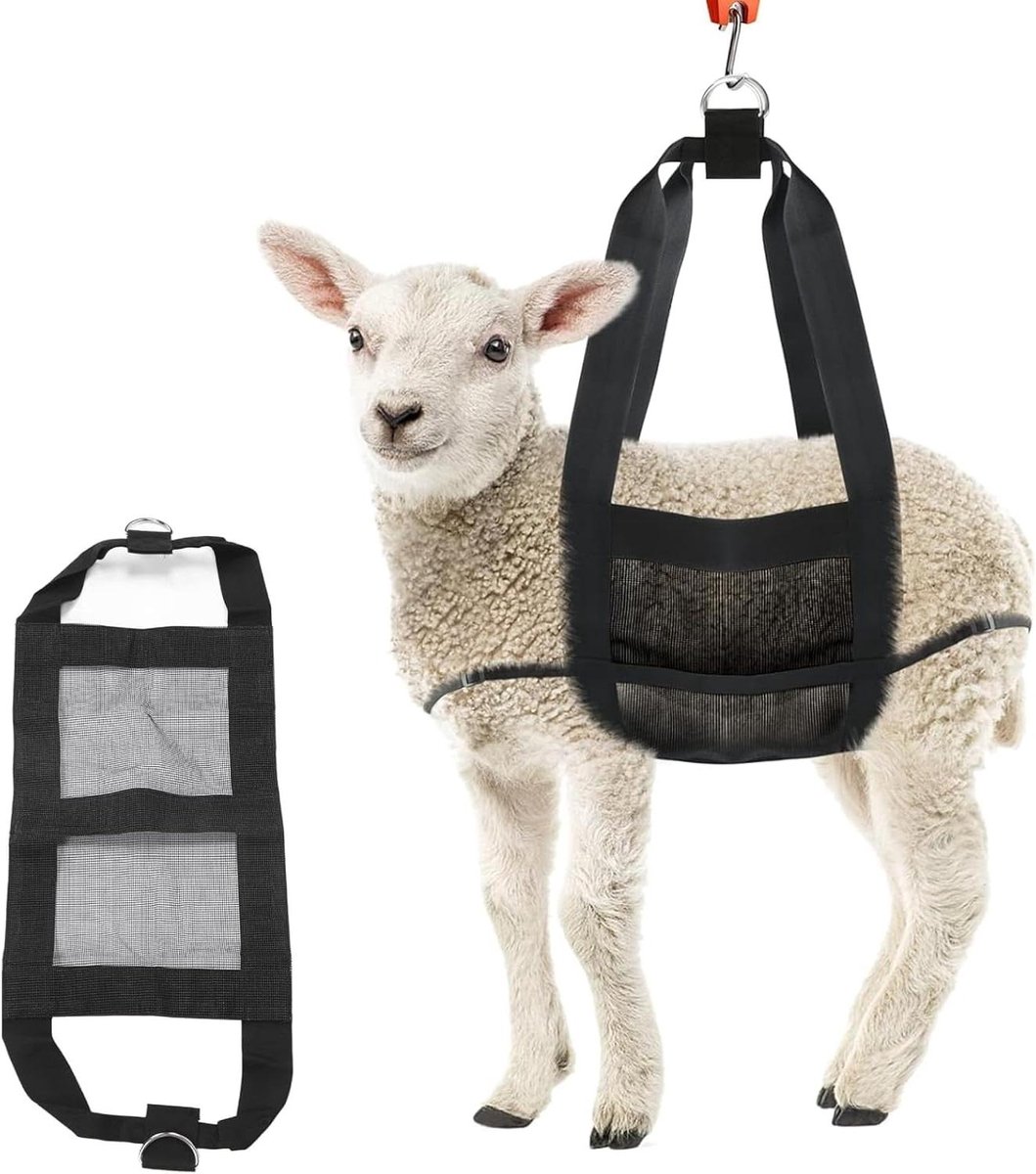 JHubers Goods - Weegsjaal voor dieren - Verstelbare hangende weegschaal - Nylon tasriem - Lamsgewicht voor lammeren, geiten, alpaca's en honden -