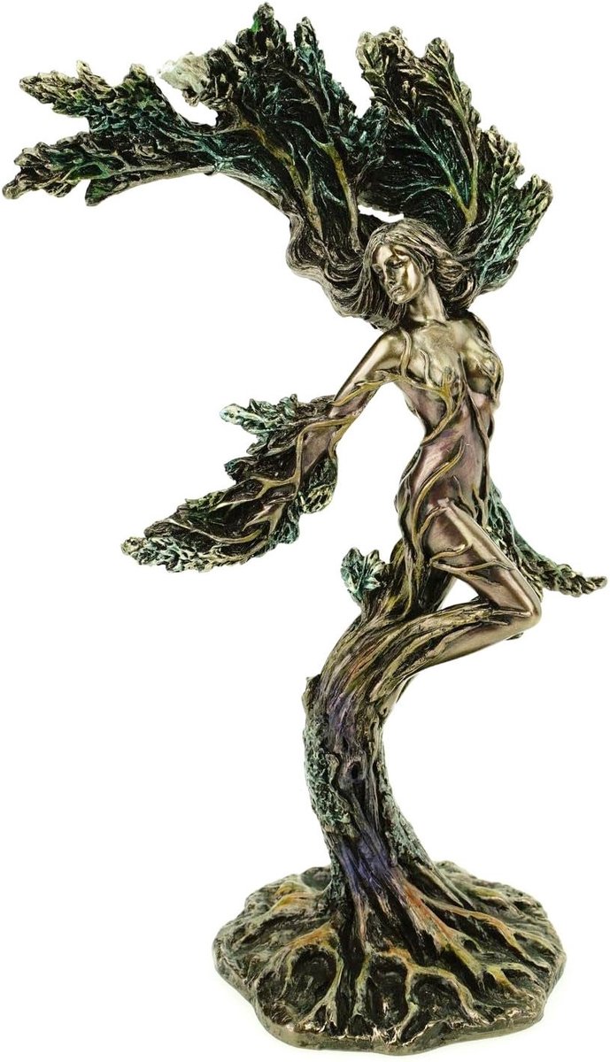 Veronese Design Beeld/figuur - Mythologisch Bosnimf Meliae Dryade - the Forest Nymph Meliae Driade - (hxbxd) ca, 25cm x 16cn x9cm