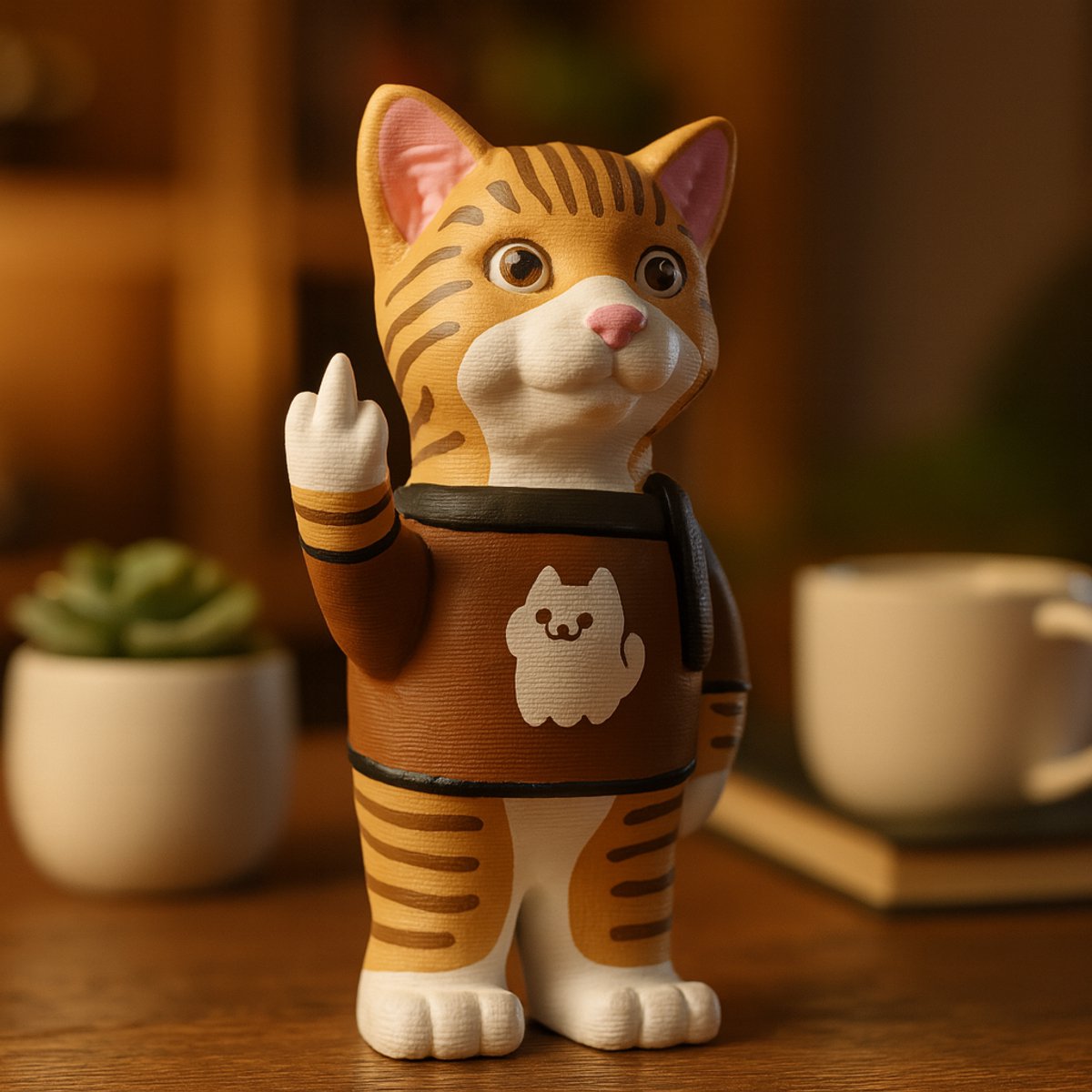 Nymora 10-delige Dierfiguurset, met Cartoon Kat Motieven - Schattige