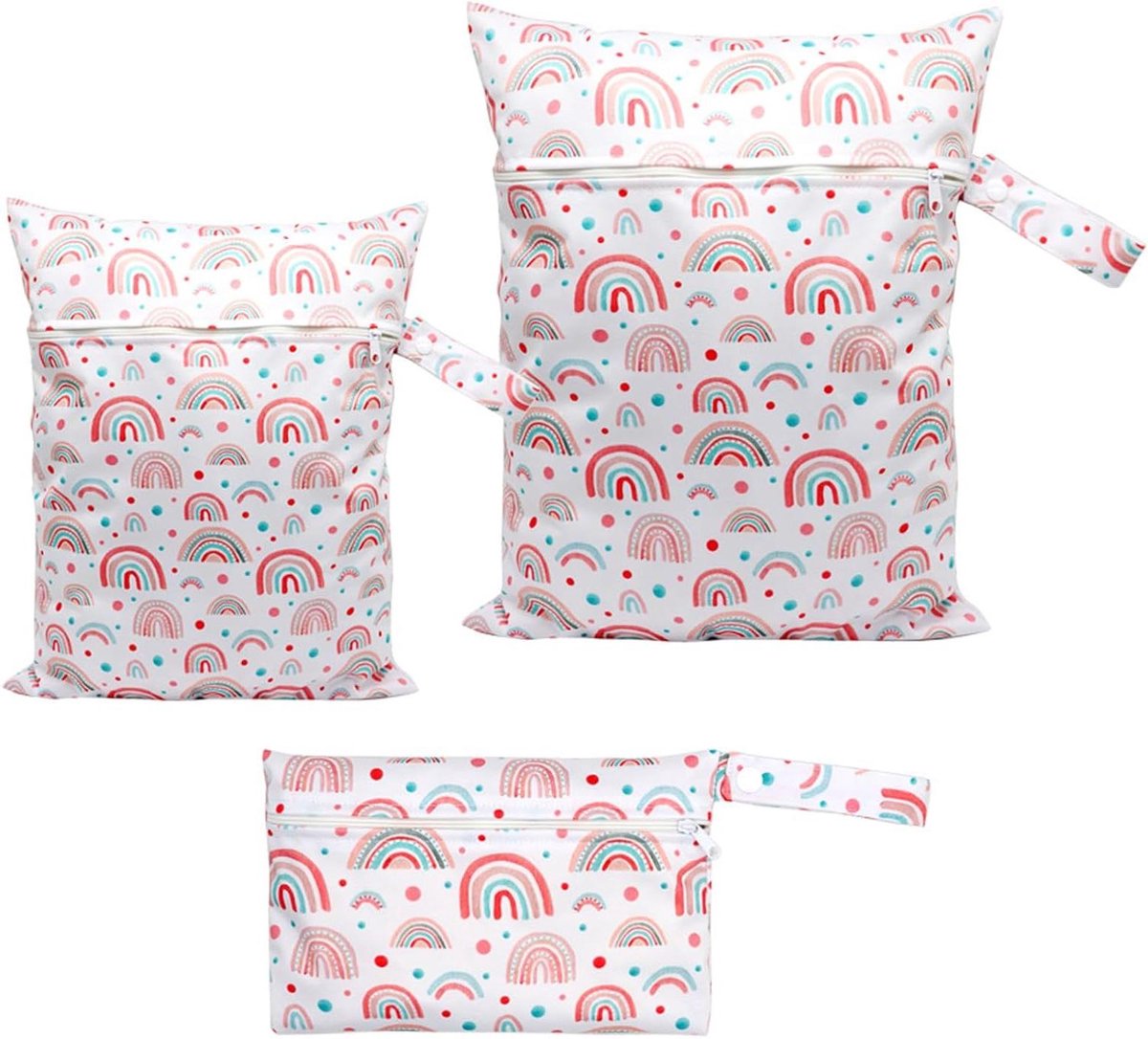 Image of 3 stuks wetbags voor kleuterschool - herbruikbare natte zakken voor baby's en peuters - ideaal voor onderweg, luiertas of zwemmen
