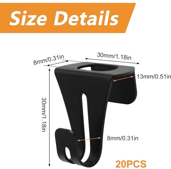 60 stuks kleerhanger connectorhaken, mini trapsgewijze