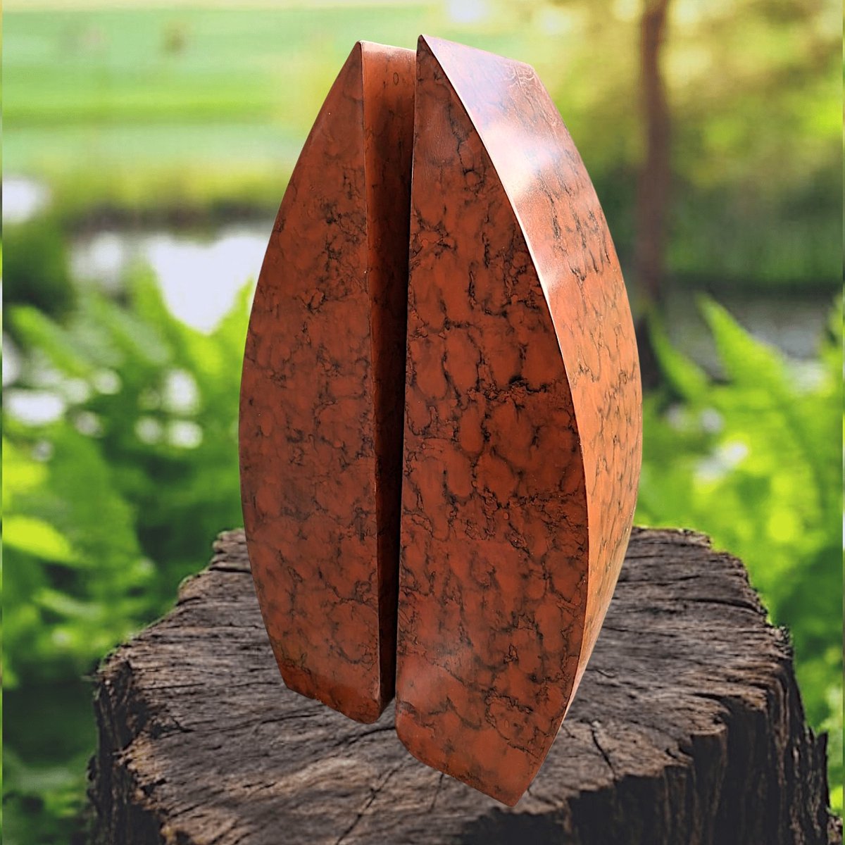 RVS Duo-urn Zeilen (bruin)