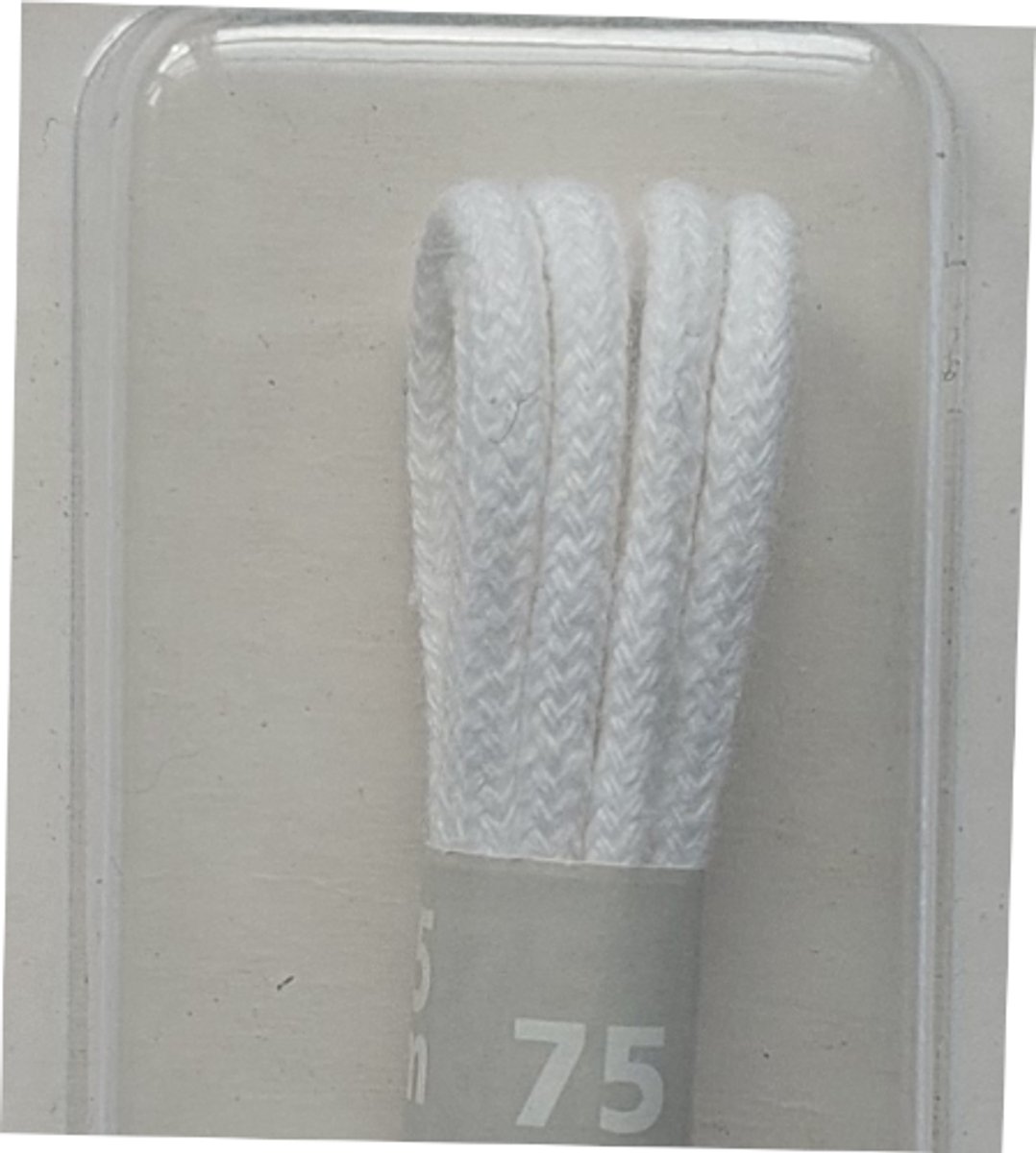 Tana Classic Veter - Wit - Dun Rond - Lengte 75 cm - Dikte 2,5 mm - Schoenveter