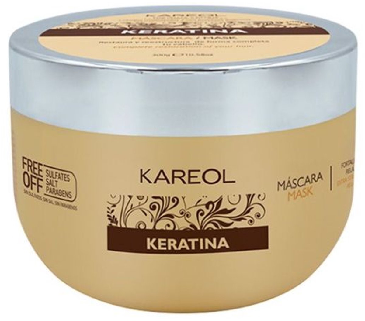 Kareol - Keratine Mask - 300 gram - Extra kracht - Vegan - Diervriendelijk - Sulfaatvrij - Parabenenvrij - Zoutvrij