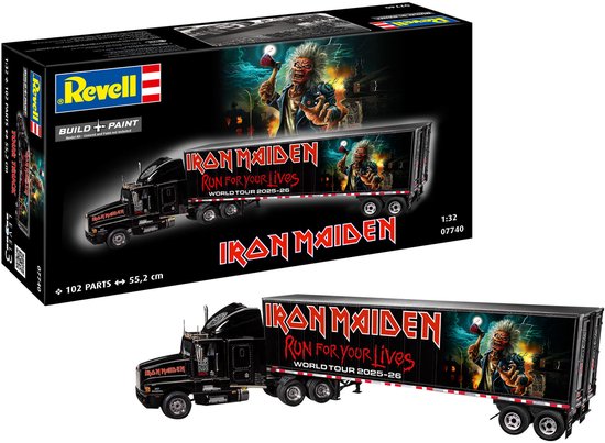 Revell Modelbouwpakket Militaire voertuigen - 07740 Tour Truck - Iron Maiden 50e Verjaardag - World Tour 2025-26 - Vrachtwagen Plastic - 1:32 - Modelbouw