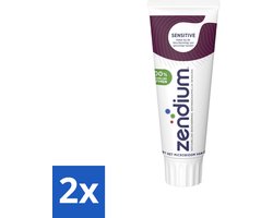 2 x Zendium Tandpasta Sensitive 75 ml - Tandpasta Gevoelige Tanden - Natuurlijke Enzymen - Mondgezondheid - Fluoride - SLS-vrij