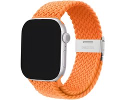 Innerlight® Nylon+ - Oranje Geweven - 42/44/45/46/49mm - Nylon bandje geschikt voor Apple Watch - Geschikt als Apple watch bandje voor Series 1/2/3/4/5/6/7/8/9/10/11/SE/Ultra/Ultra 2