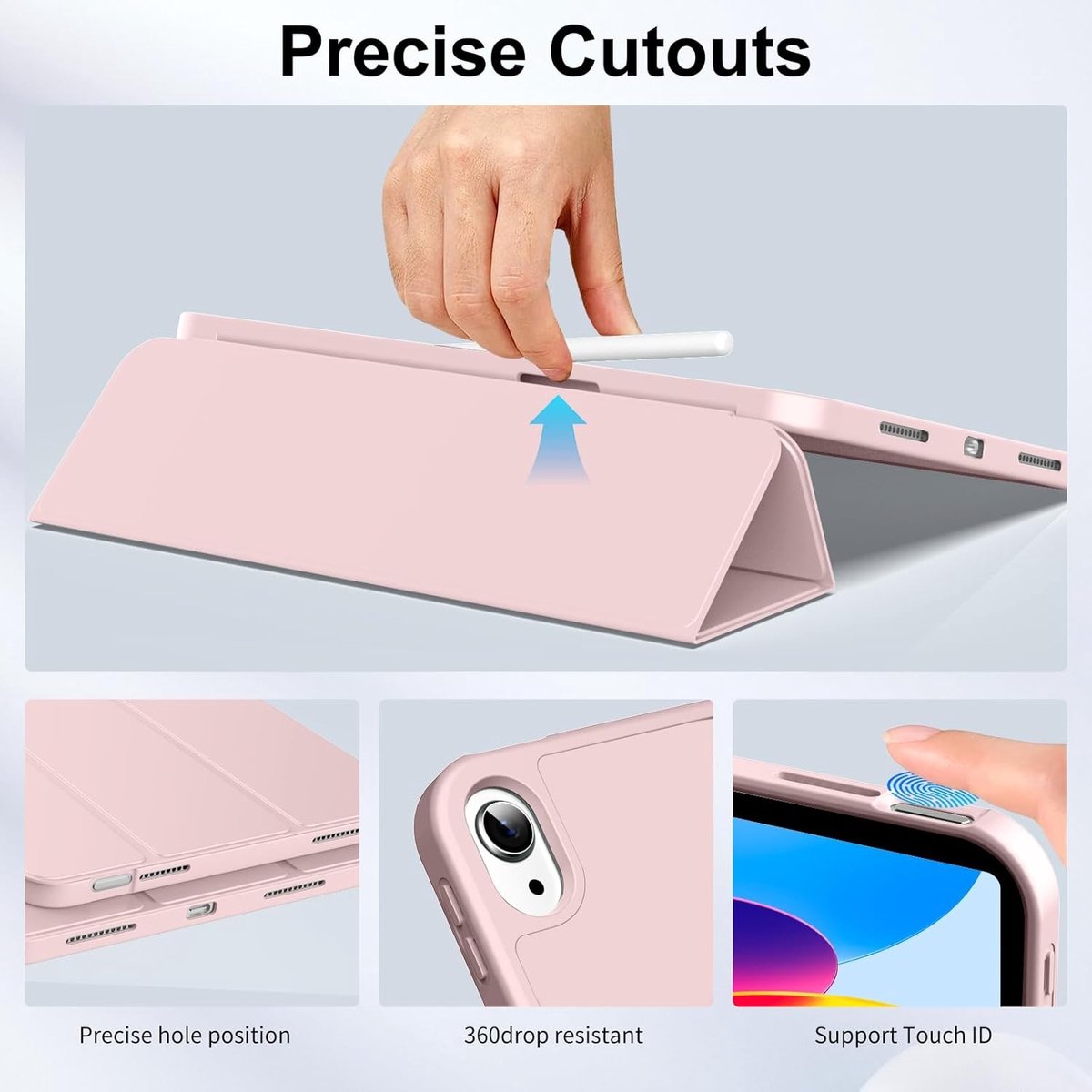 SuperShield Étui Pour IPad  A16  11e/10e Génération  2025/2022  Avec Protecteur D Cran Arri Re Souple Support Folio Mince Antichoc R Veil Sommeil Automati