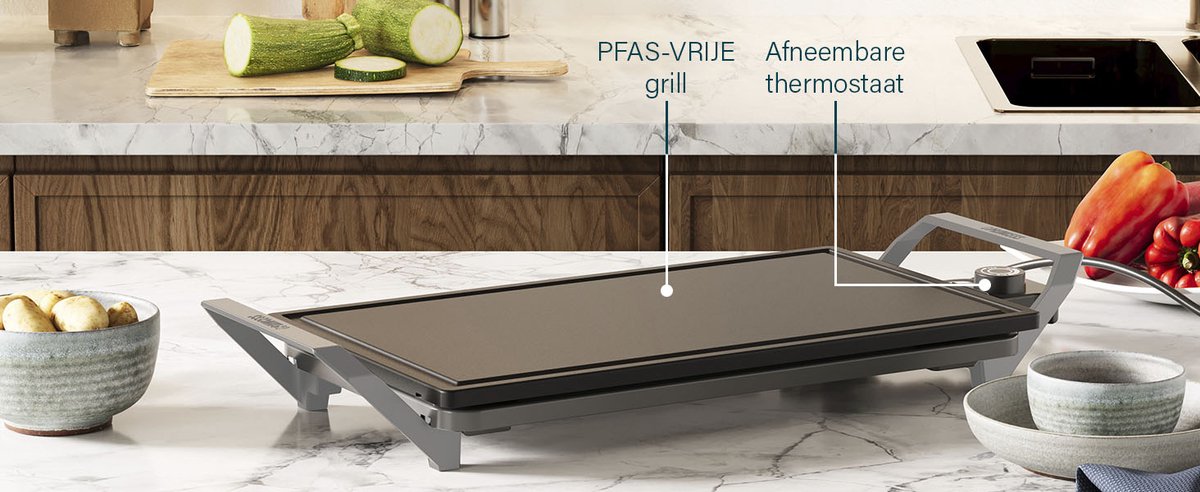 Princess Table Chef Premium Stone - Grillplaat - Gourmet - PFAS