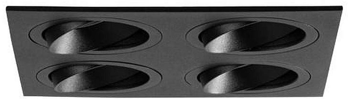 Inbouwunit LED-module vierkant 4-vlammig IP20 max. 2x 14W structuurzwart