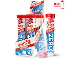 High5 High5 ZERO Caffeine Hit - Suikervrije Elektrolyten Bruistabletten - Met Cafeïne & Verfrissende Bessen Smaak - 8x20 - Voor Energie & Hydratatie bij Sport - 160 stuks