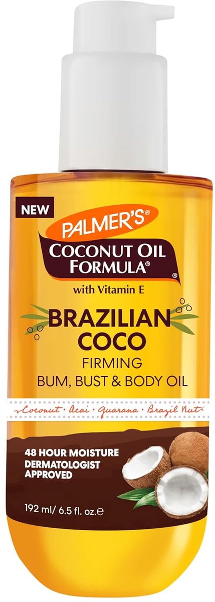 Palmer's, Coconut Oil Formula met vitamine E - verstevigende olie lichaam - Brazilian Coco (192 ml)