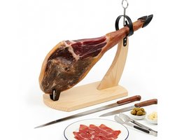 Lomera Spaanse Hamhouder - Geschikt Voor Hammen - Grenen Hout - Metaal Constructie