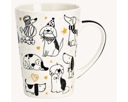 Grote mok honden | Porseleinen mok 520 ml | Cadeau voor hondenliefhebbers