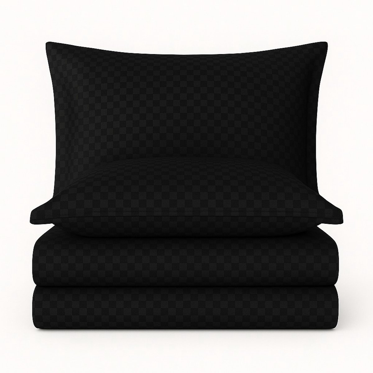 Mila Home Timeless Collection - Beddengoedset Dekbedovertrek -Zwart Dessin - 100% Katoen Ranforce - OEKO-TEX Gecertificeerd - 240x220 cm + 2 Kussenhoes 60x70 cm