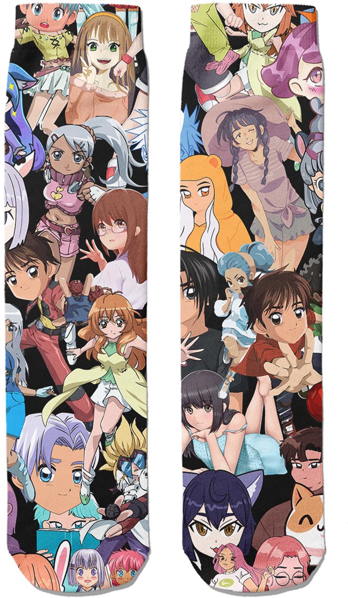 Goby Animehelden Sokken – Happy Socks - Grappige Sokken - Vrolijke Sokken - Maat 35–39