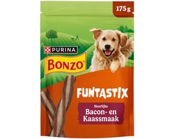 Bonzo Funtastix - Hondensnacks - Bacon & Kaas - 6 x 175 g