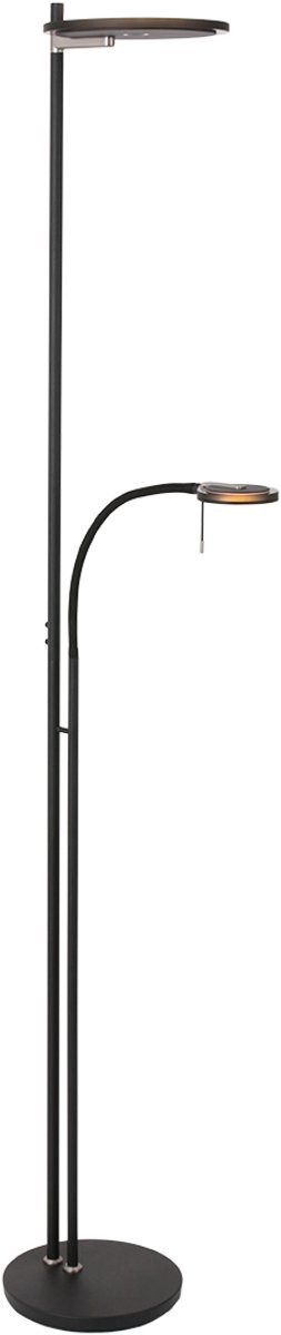 Steinhauer - vloerlamp - Turound - zwart - glas metaal - design lamp - LED - 2989ZW