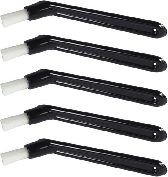 Crrynuo 5-Delig Koffie Reinigingsset Zwarte Nylon Borstels Voor Espresso Machine Onderhoud