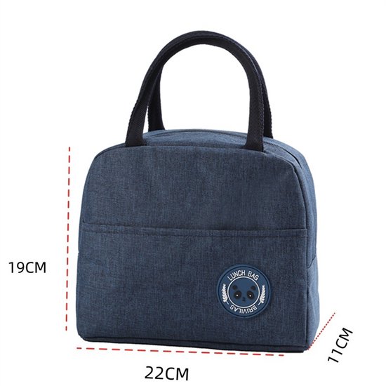 Daity 1-pack - Lunchtas, Koeltassen，kleine draagbare， herbruikbare snacktas met voorvak, geschikt voor picknicks, kantoorwerk en buitenactiviteiten (Marineblauw) van Merkloos — afbeelding 5