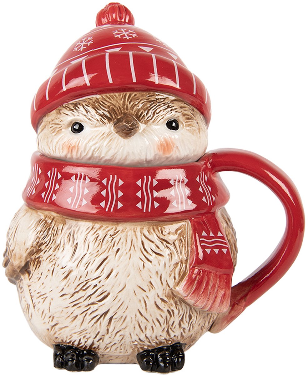 Clayre & Eef Mok 500 ml Rood Keramiek Kerst