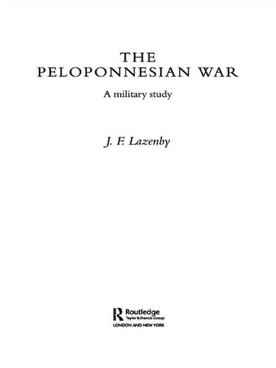 Warfare and History - The Peloponnesian War - cover
