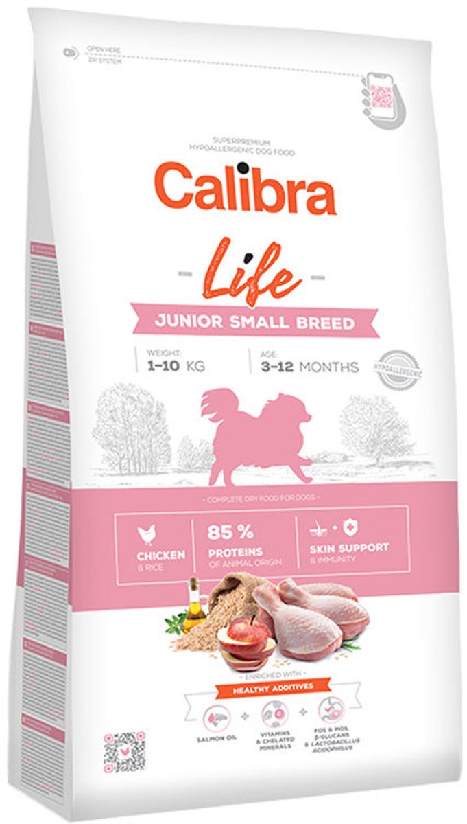 Calibra Calibra Dog Life Junior Small Breed - Kip - 1,5 kg
