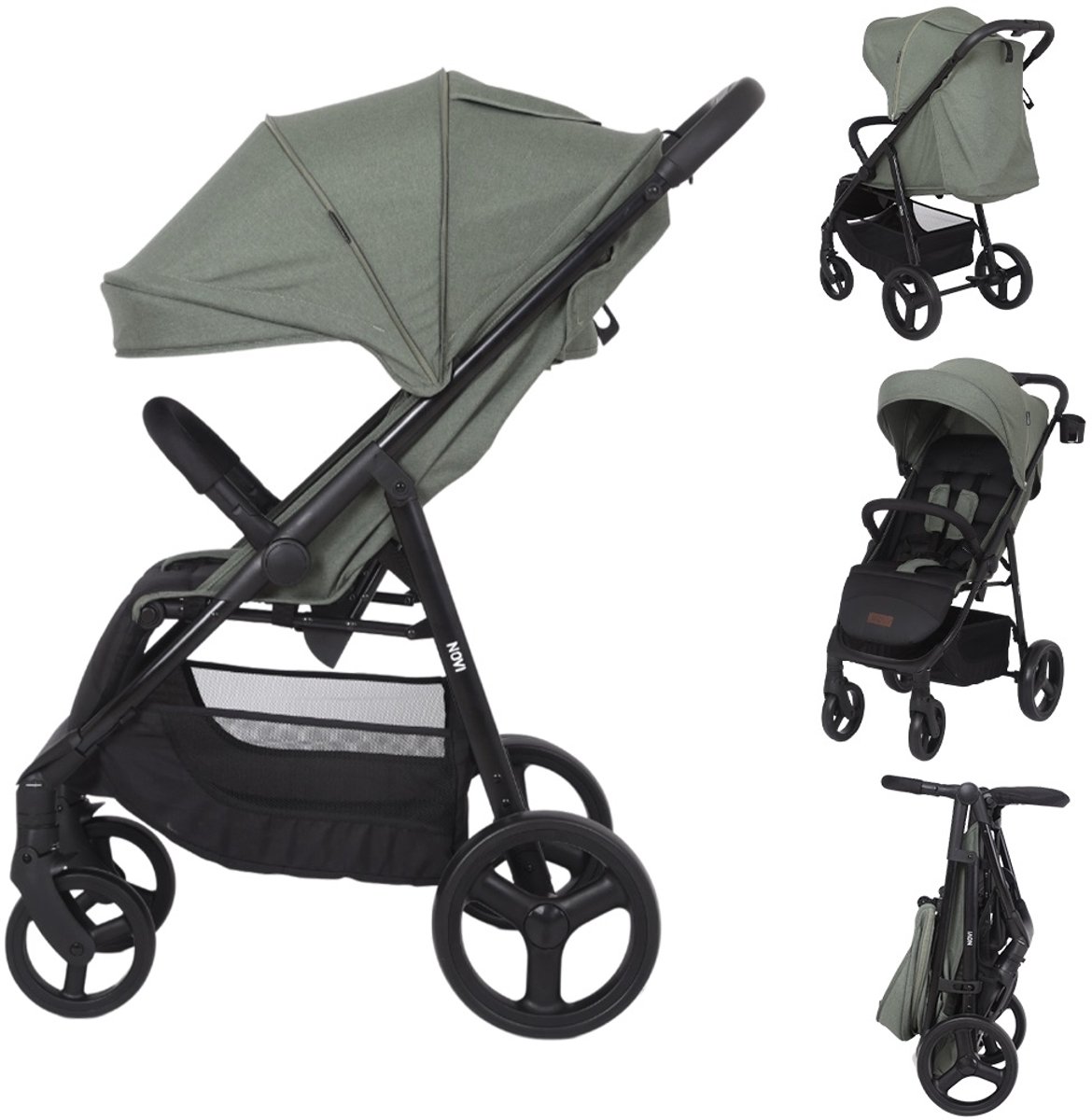 Bol.com Novi Baby Grande Go Buggy - Groen - Geschikt van 0-22 kg aanbieding