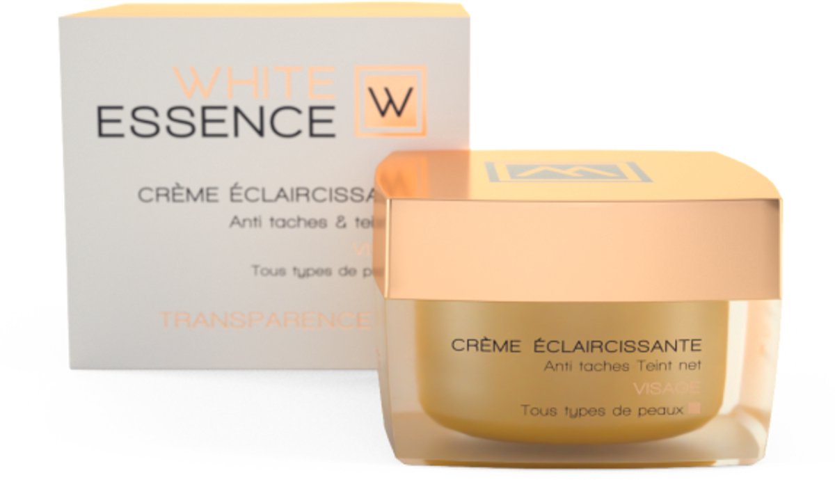 HT26 White Essence Crème Éclaircissante Transparence – Verhelderende Gezichtscrème – Met Shea Butter, Amandelolie & Aloe Vera – Natuurlijke Glow & Hydratatie – 50ml