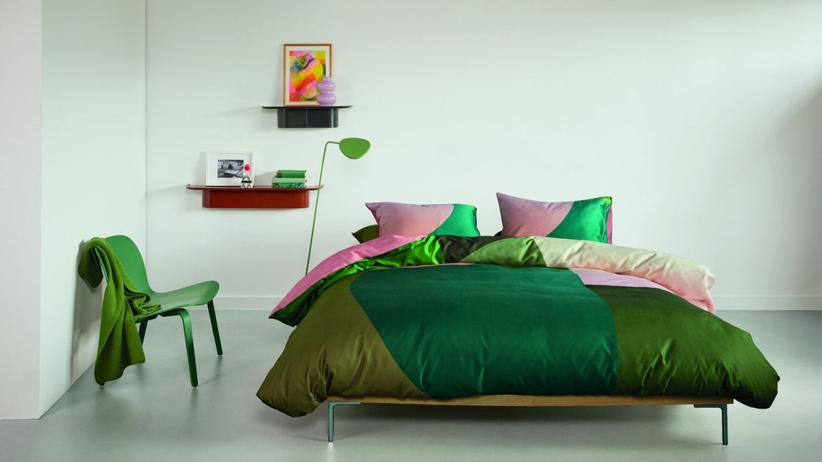 Beddinghouse Dutch Design Abbey Road dekbedovertrek - Tweepersoons - 200 x 200/220 cm - Groen