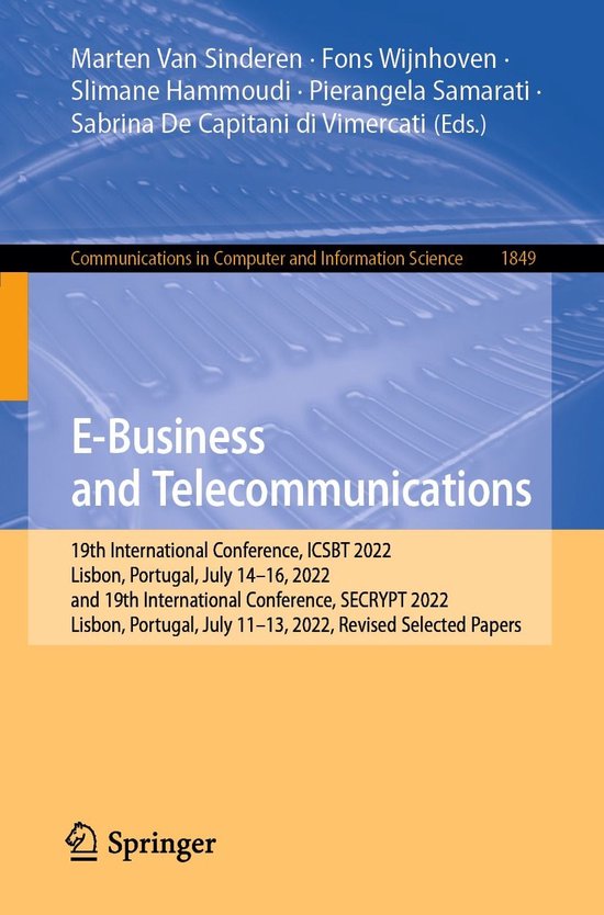 Springer Nature Proceedings Computer Science - E-Business an ... - cover