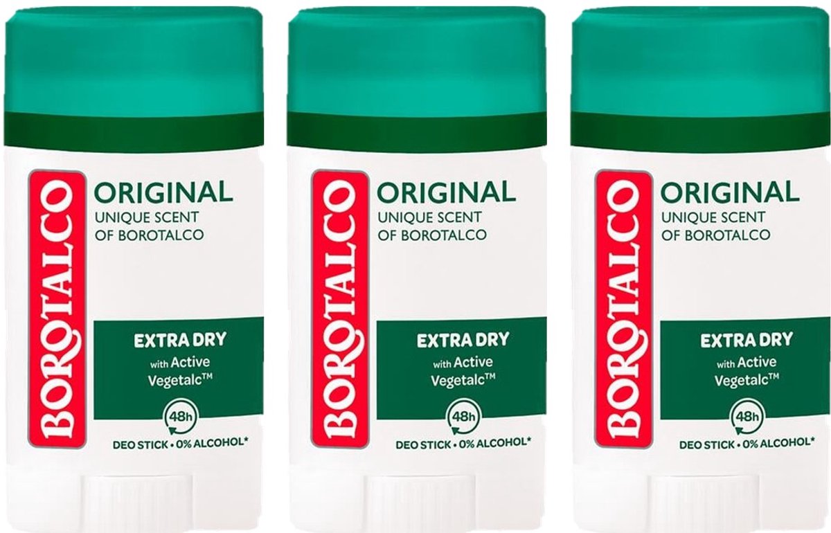 Borotalco Deo Stick - 3 x 40 ml - Voordeelverpakking